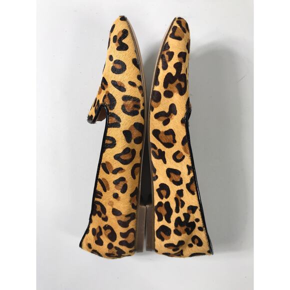 J.Crew Women’s 6.5 Leather Leopard Print Driving Moccasins Flats Loafers - Picture 5 of 8